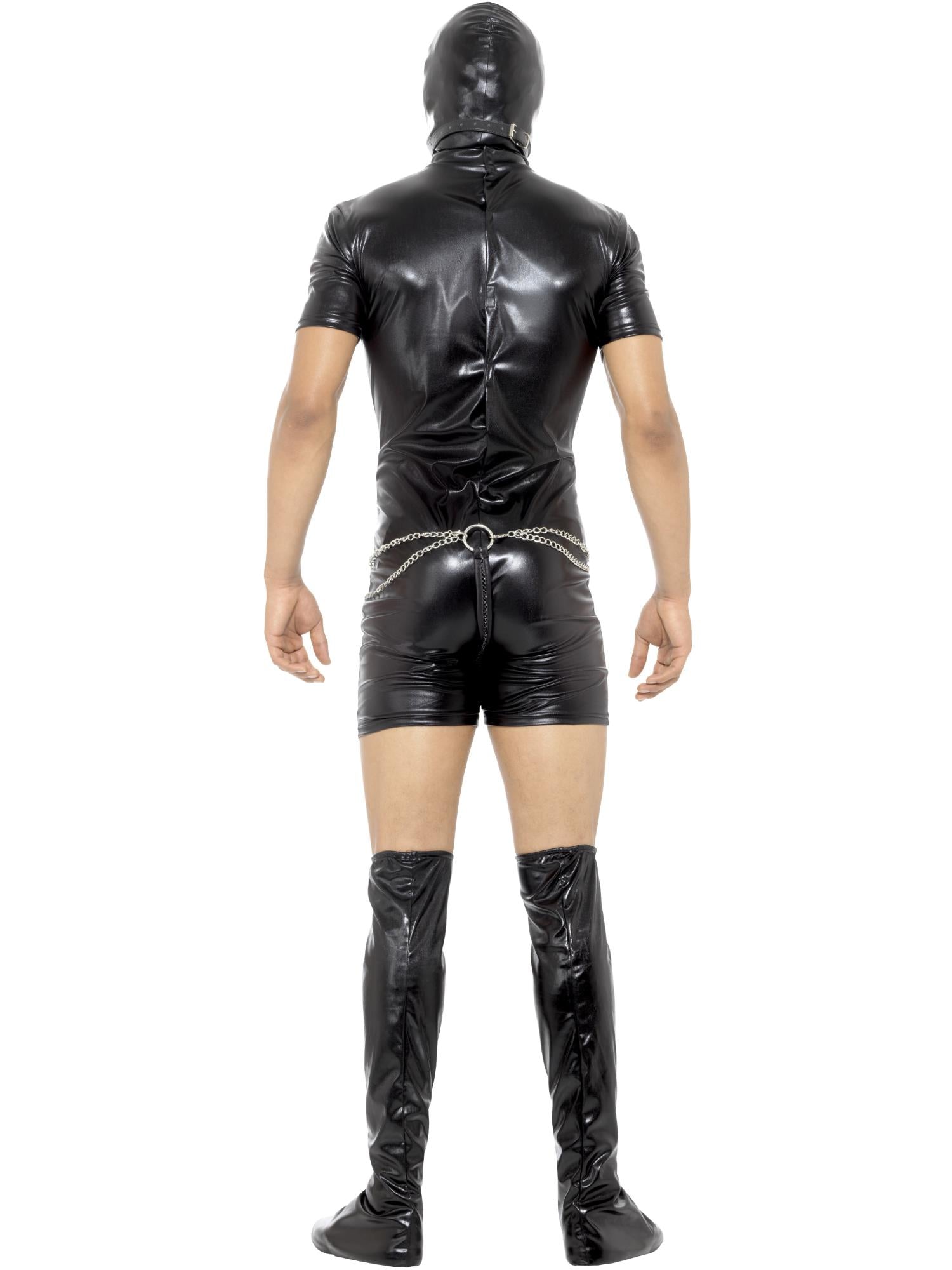 Bondage Gimp Costume with Bodysuit, Black 2