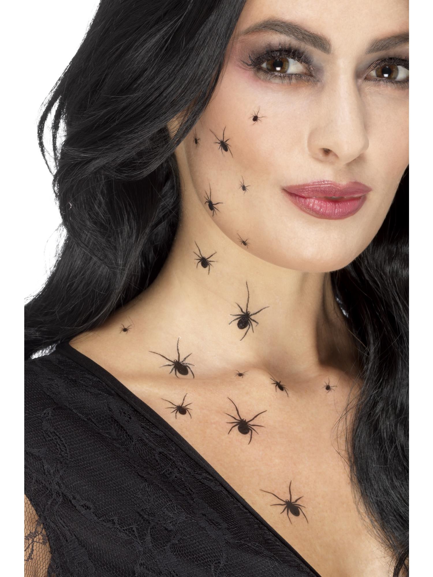 Smiffys Make-Up FX, Crawling Spider Transfers, 1