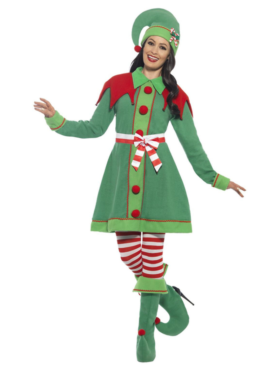Deluxe Miss Elf Costume, Green - 5