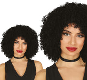 BLACK CURLY WIG  (BOX IN CONTAINER)