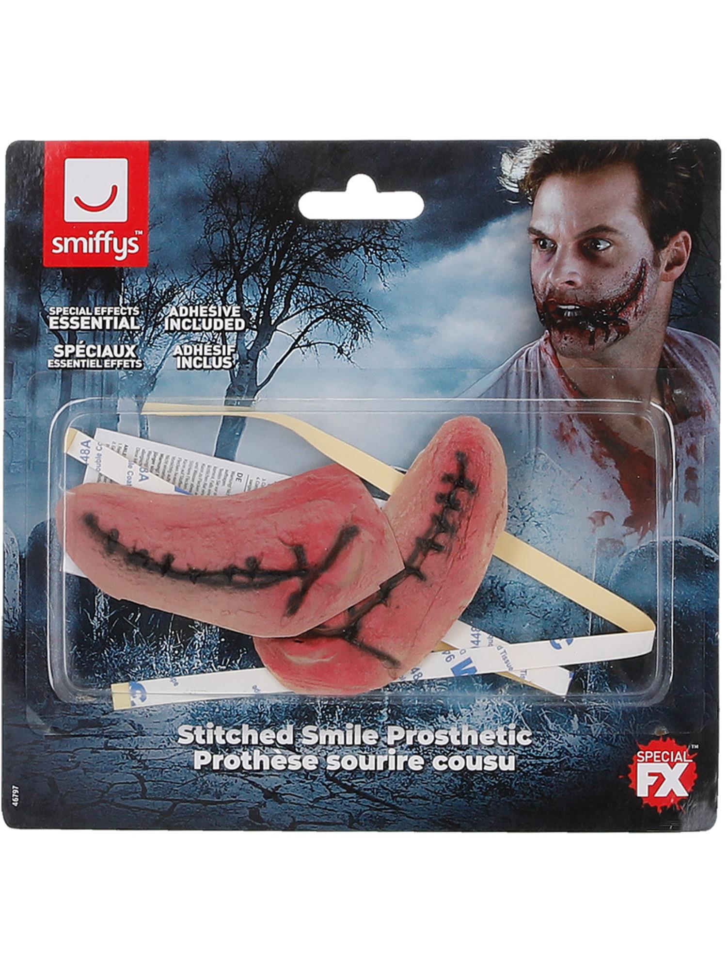 Smiffys Make-Up FX, Latex Stitched Smile Wounds, R 2