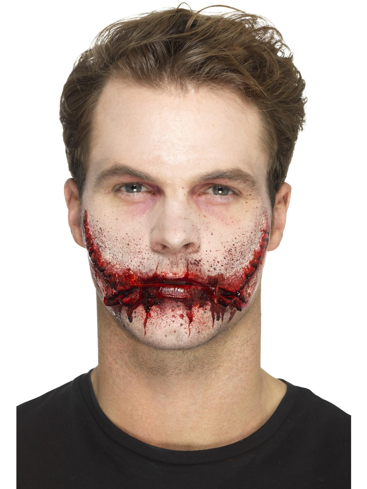 Smiffys Make-Up FX, Latex Stitched Smile Wounds, R 1