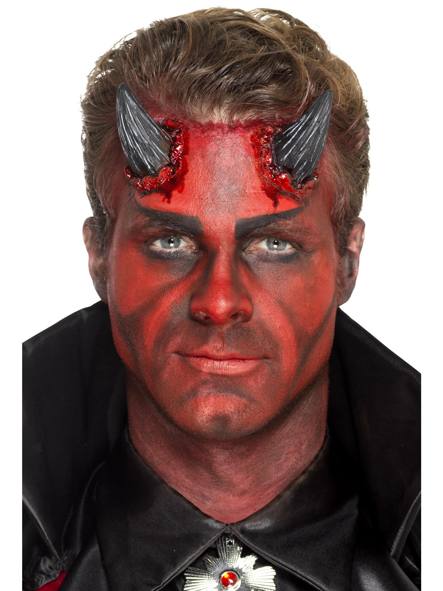 Smiffys Make-Up FX, Latex Devil Horn Prosthetics, 1
