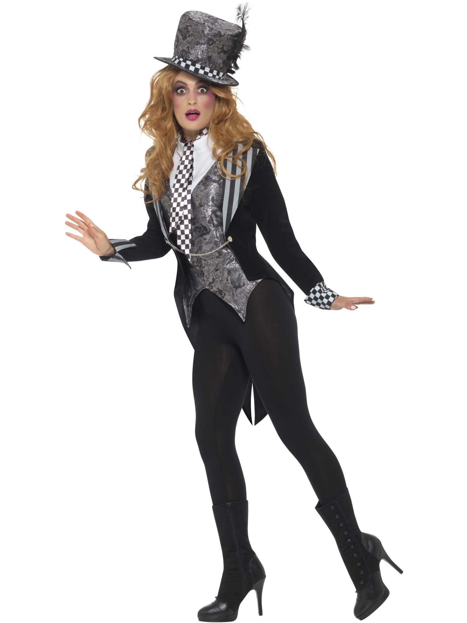 Deluxe Dark Miss Hatter Costume, Black 3