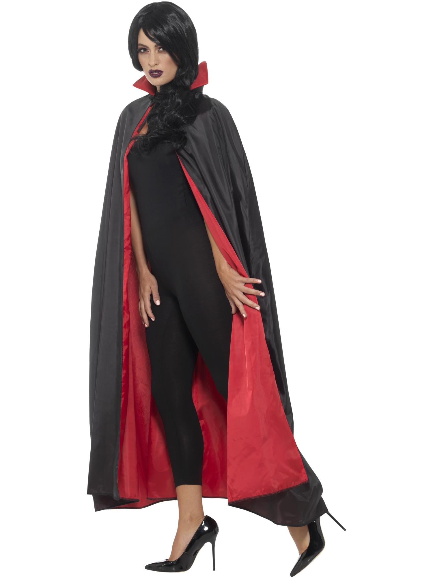 Reversible Vampire Cape, Black & Red 3