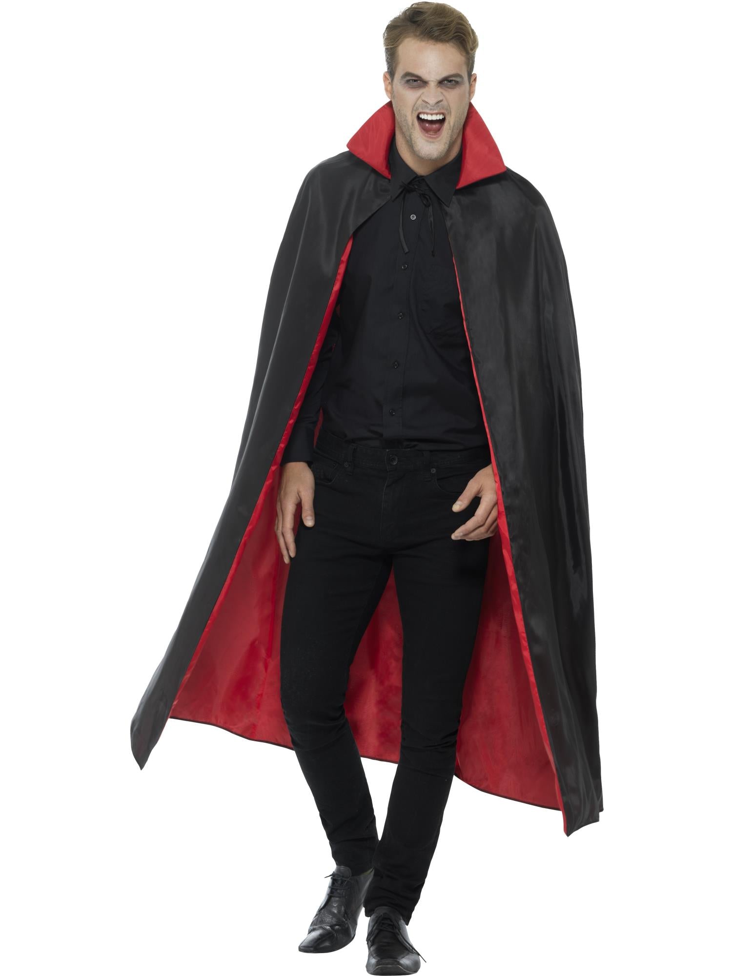 Reversible Vampire Cape, Black & Red 1