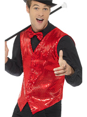 Sequin Waistcoat, Red 1