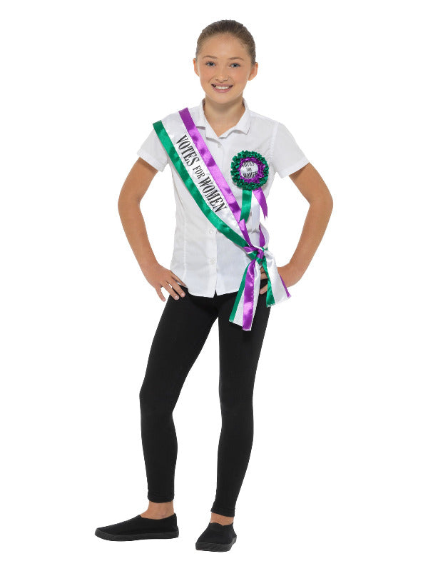 Victorian Suffragette Kit, White & Purple - 2