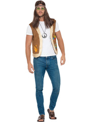 Hippie Waistcoat, Unisex, Brown 1
