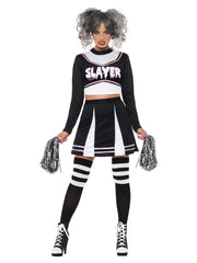 Fever Gothic Cheerleader Costume, Black - 1