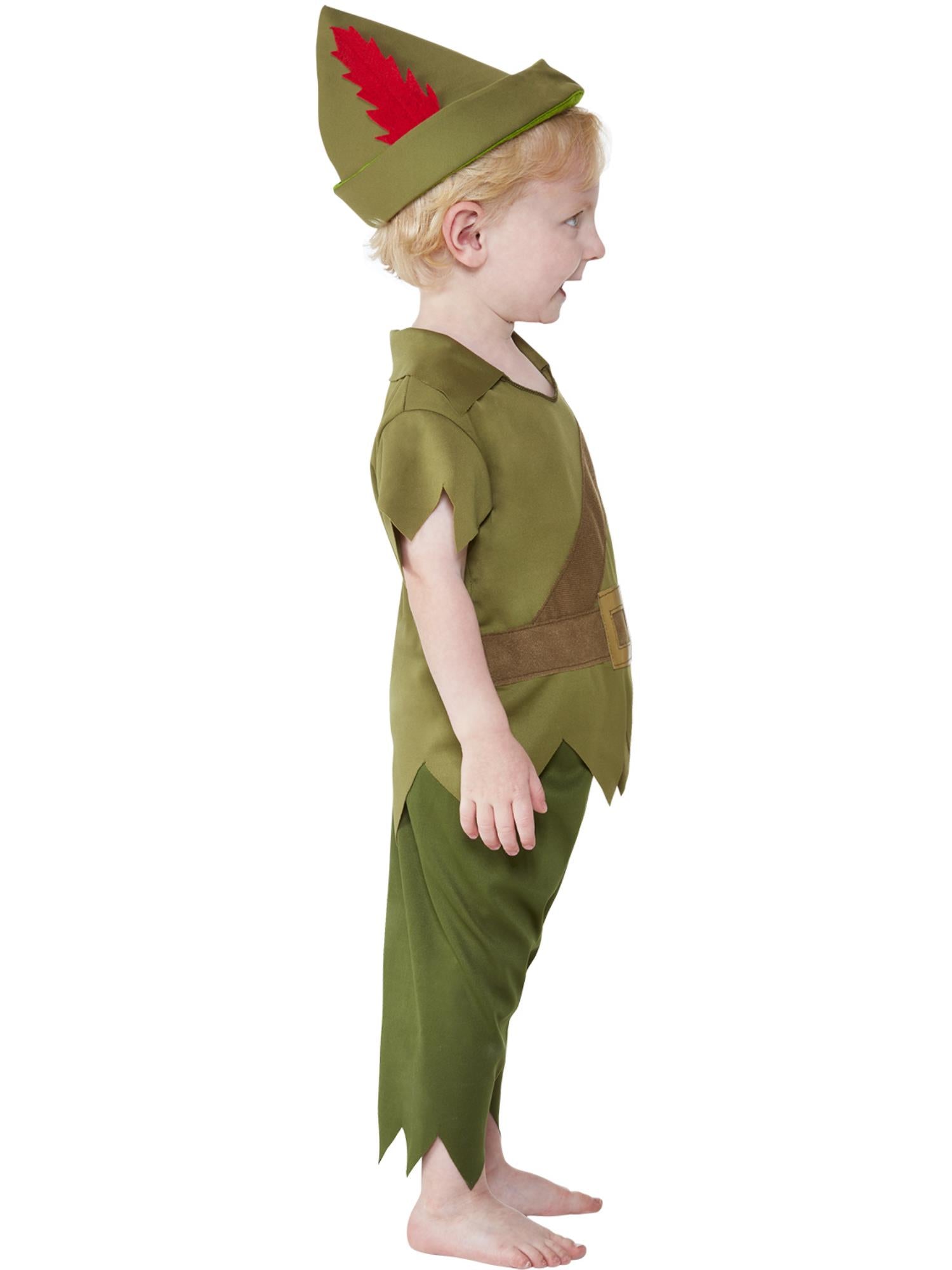 Toddler Robin Hood Costume, Green & Brown 3
