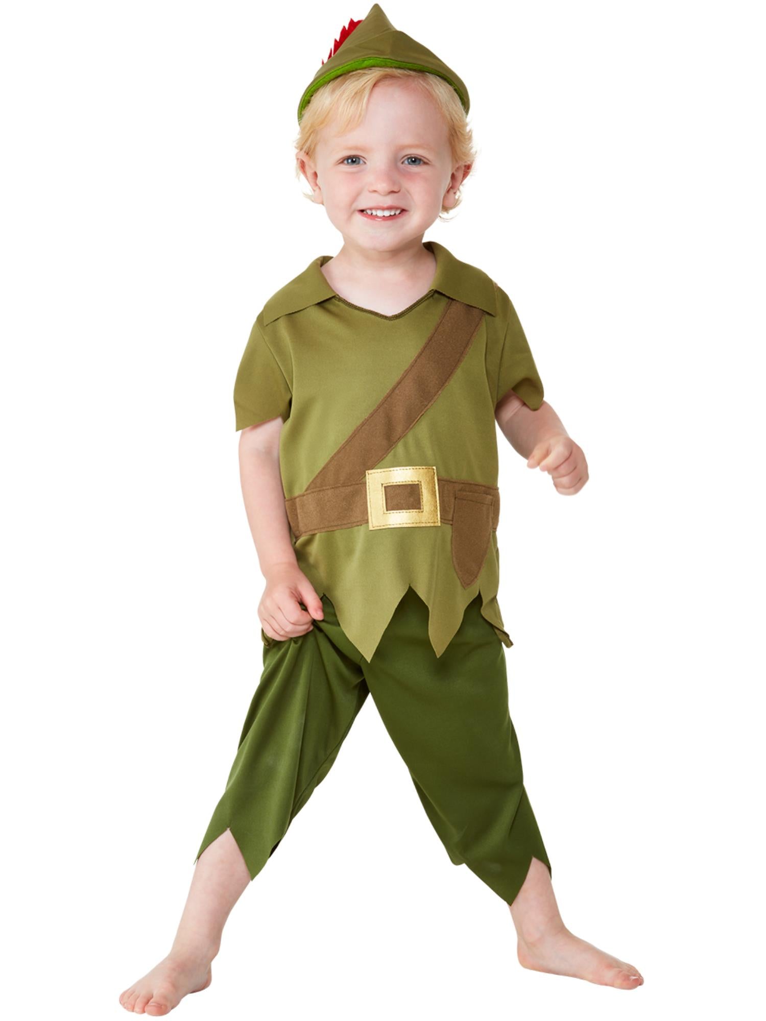 Toddler Robin Hood Costume, Green & Brown 1