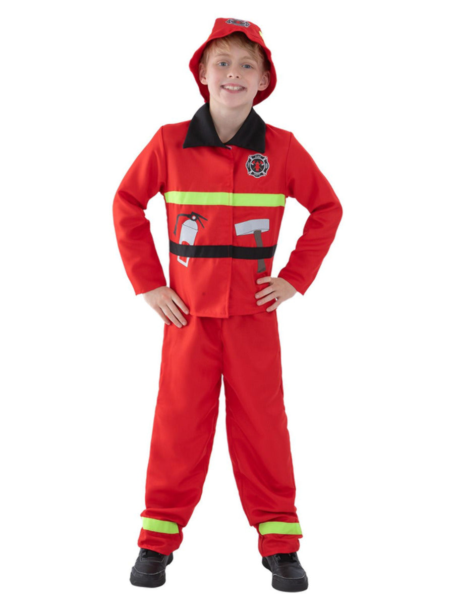 Toddler Fire Fighter Costume, Red - 5