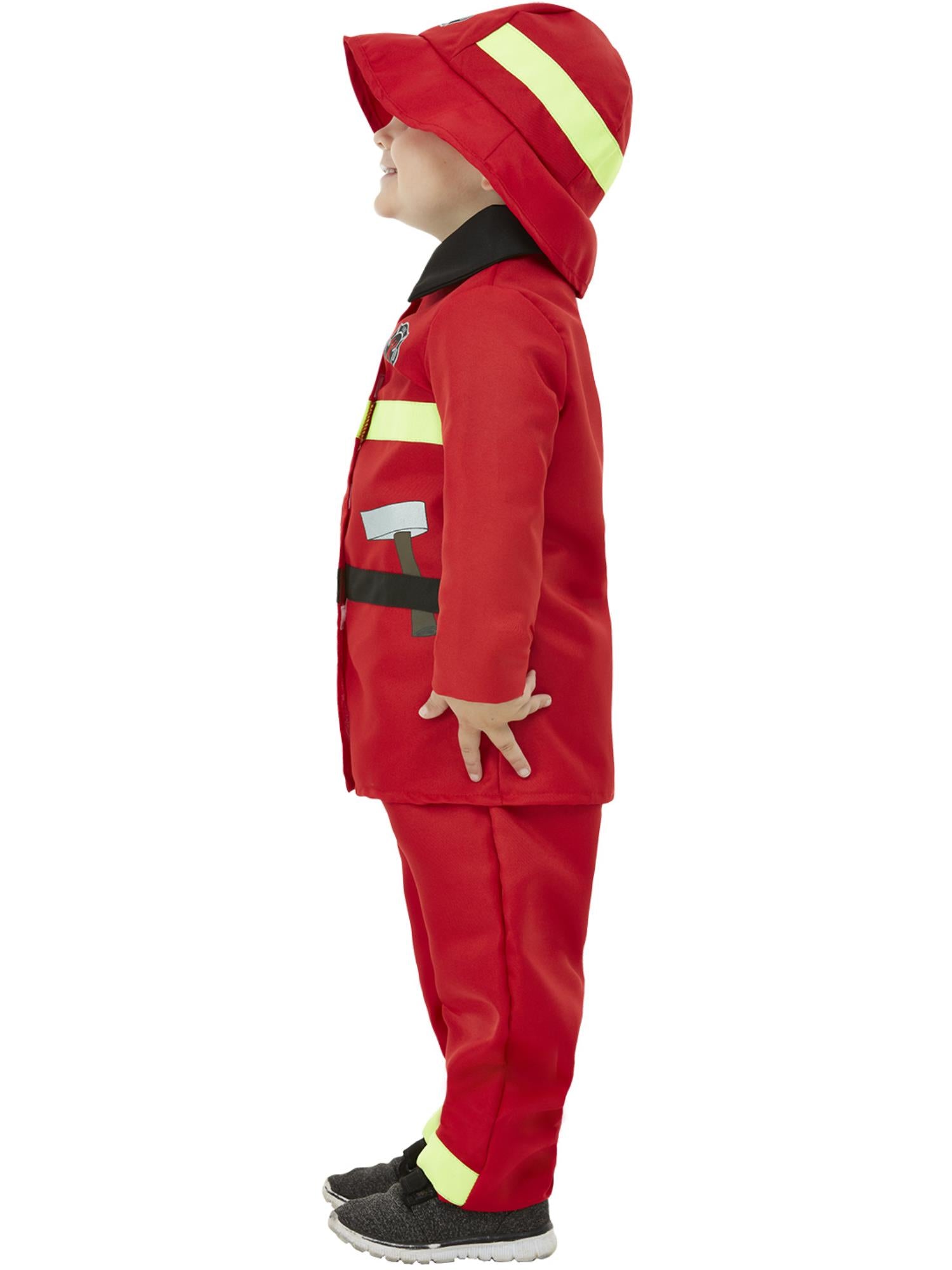 Toddler Fire Fighter Costume, Red 3