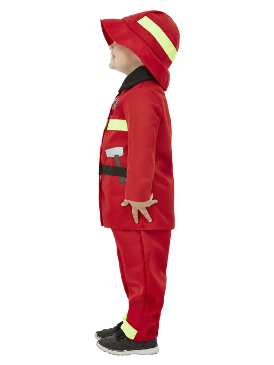 Toddler Fire Fighter Costume, Red - 4