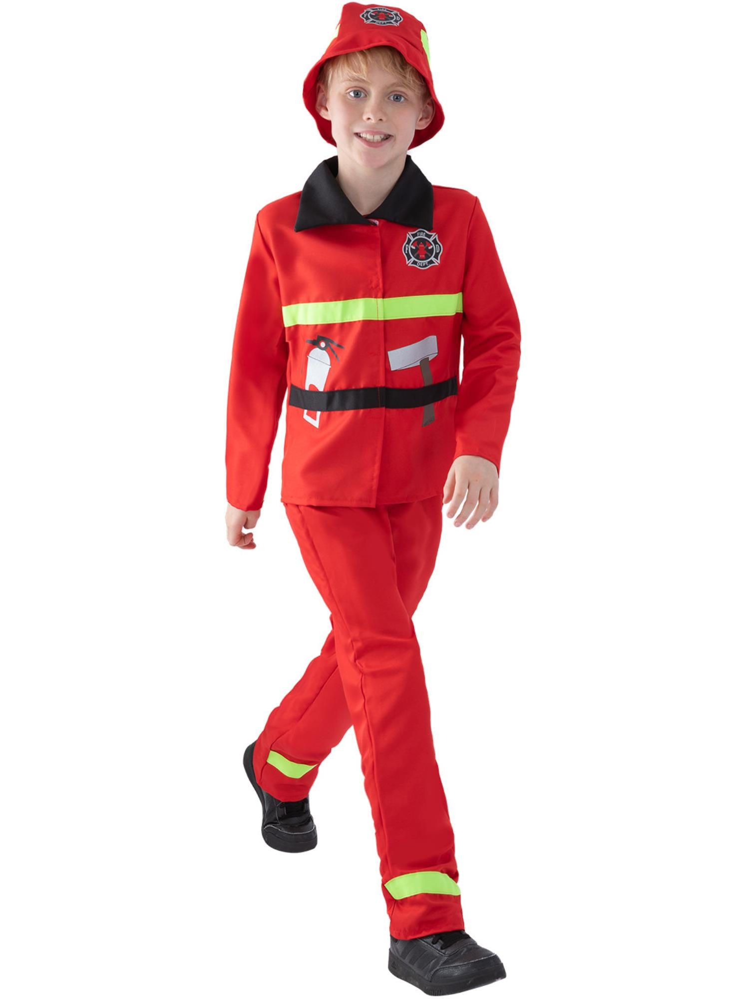 Toddler Fire Fighter Costume, Red 1