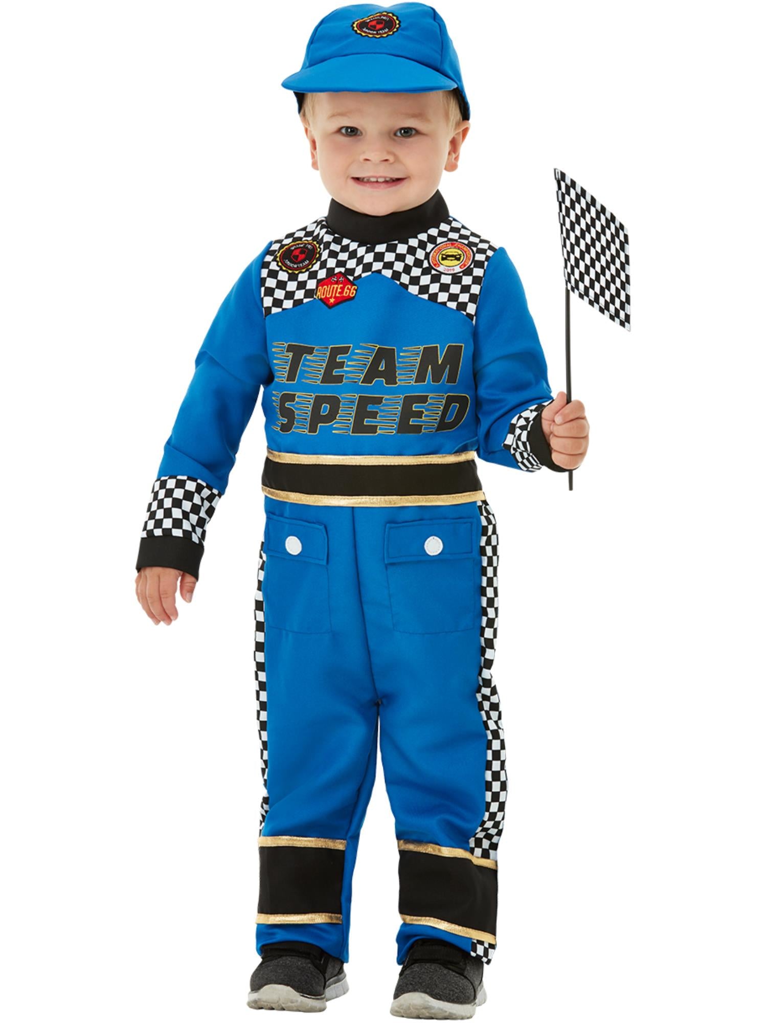 Toddler Racing Car Driver Costume, Blue 1