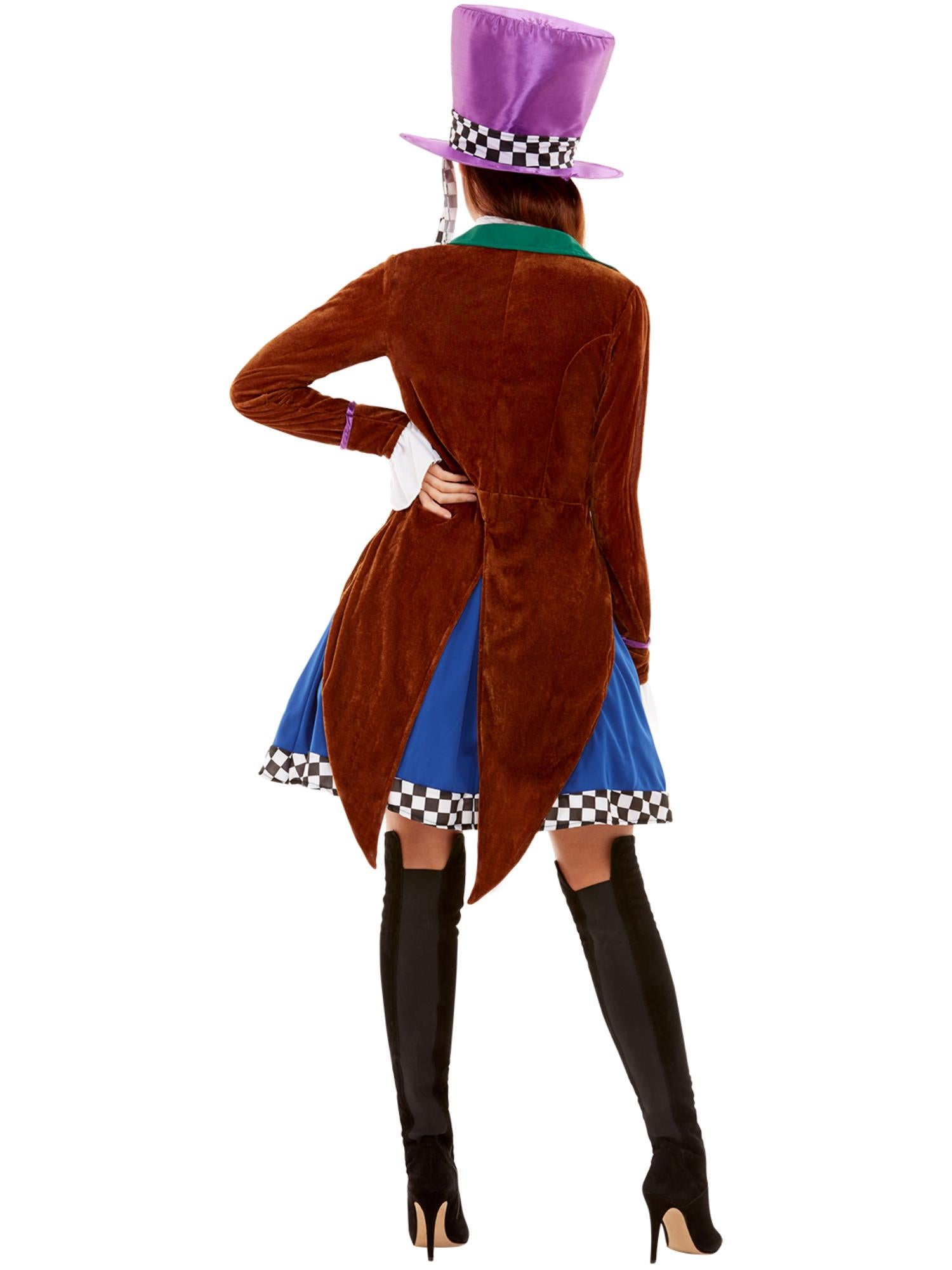 Miss Hatter Costume, Multi-Coloured 2