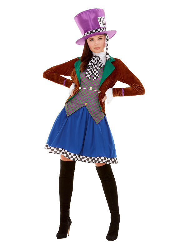 Miss Hatter Costume, Multi-Coloured - 2