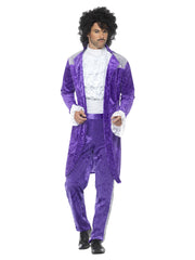 80s Purple Musician Costume, Purple - 1
