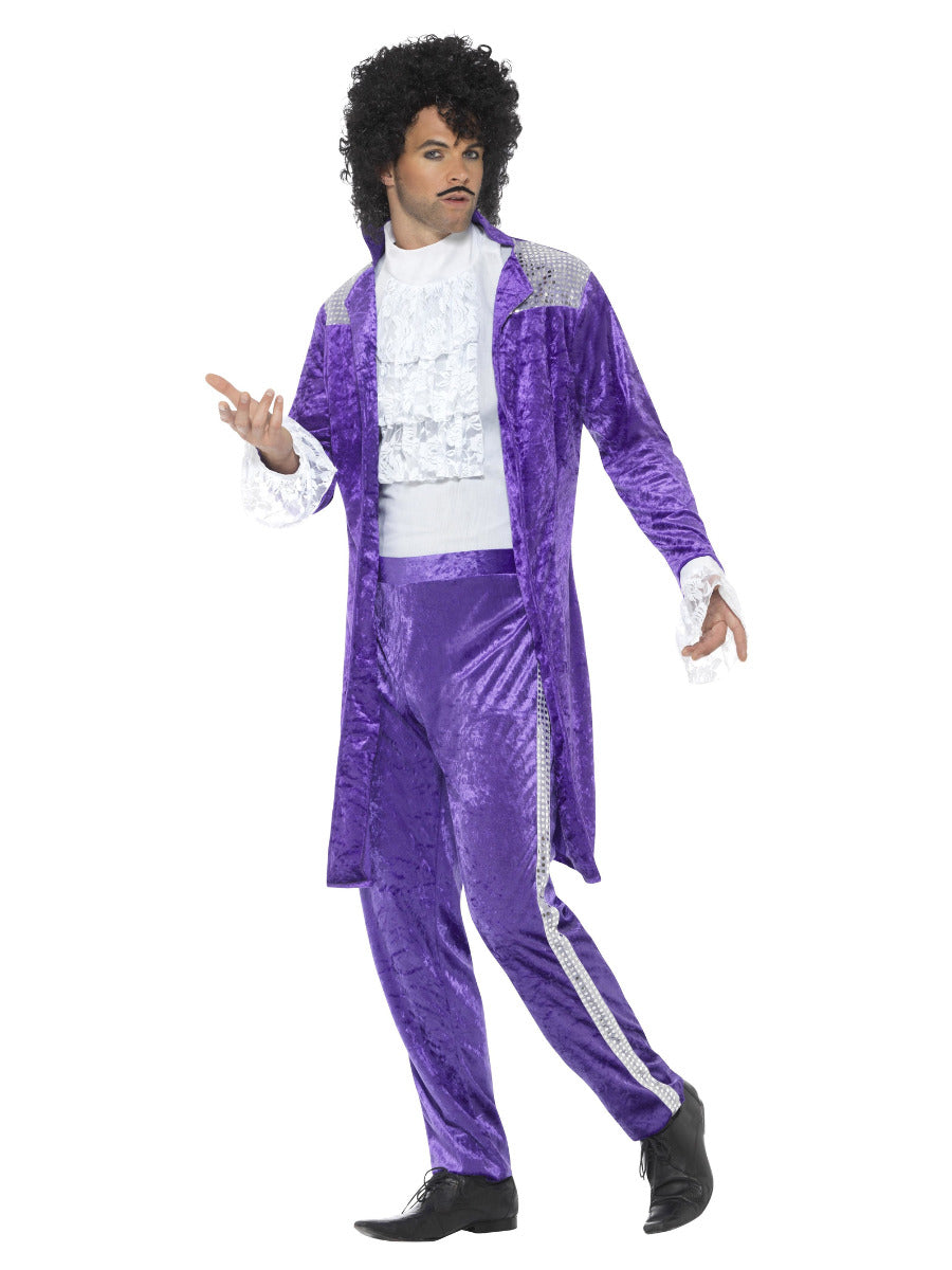 80s Purple Musician Costume, Purple - 4