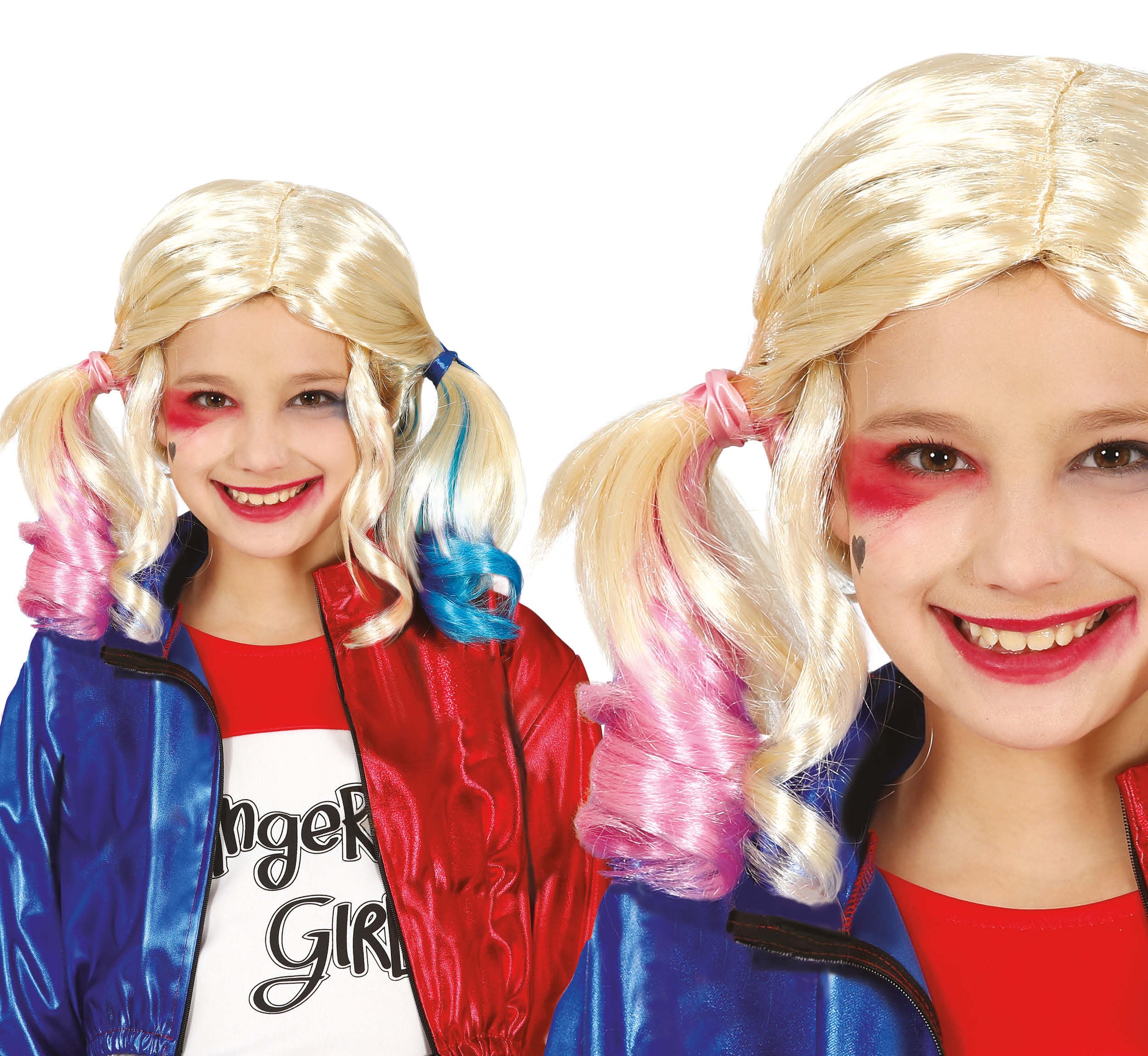 COLORED PONYTAILS WIG FOR CHILDREN IN BOX