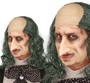 BALD WIG WITH LONG GRAY HAIR, IN BOX