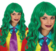 GREEN LONG WIG IN BOX