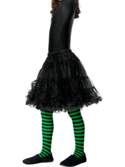 Wicked Witch Tights, Child, Green & Black 1