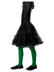 Wicked Witch Tights, Child, Green & Black - 1
