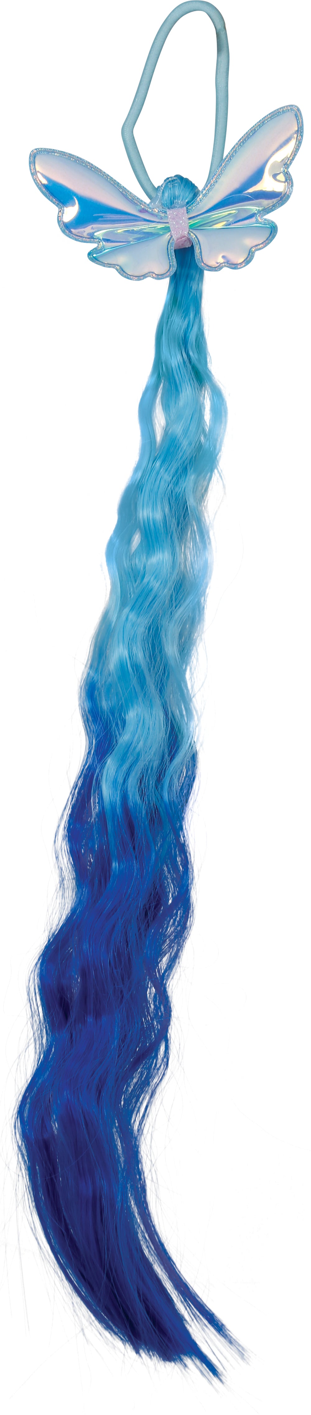 BLUE WIG WITH BUTTERFLY 35 CM