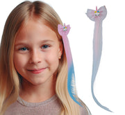 PINK HAIR EXTENSION WITH UNICORN 35 CMS