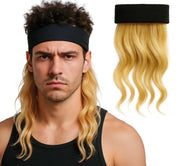 BLONDE WIG WITH BLACK RIBBON, ADULT