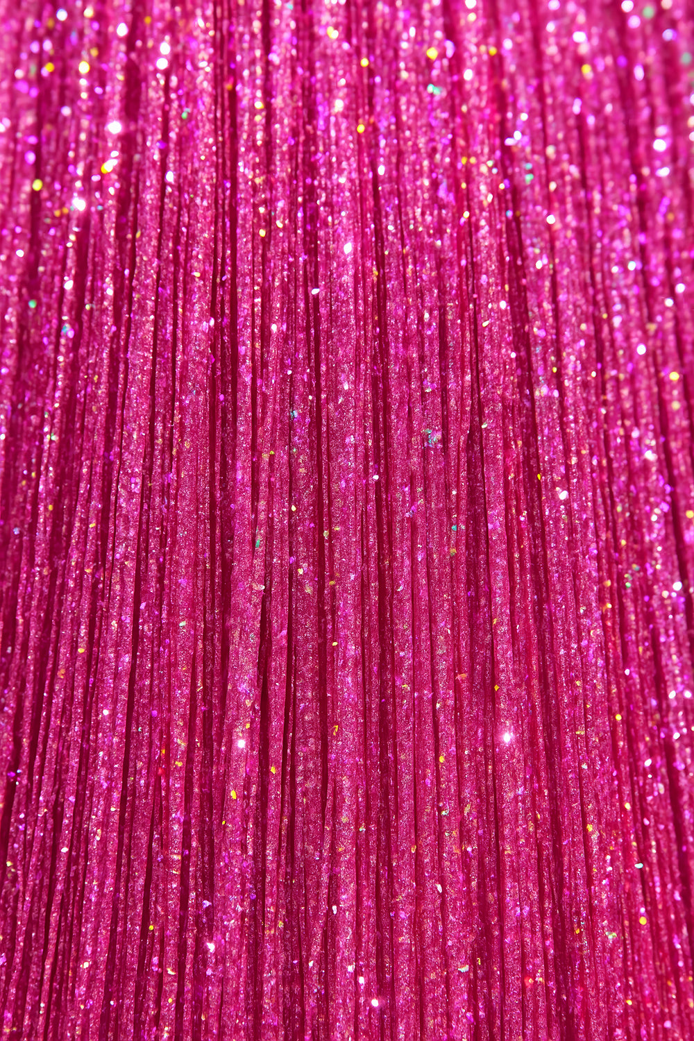 3 TINSEL HAIR EXTENSIONS 50 CM PINK