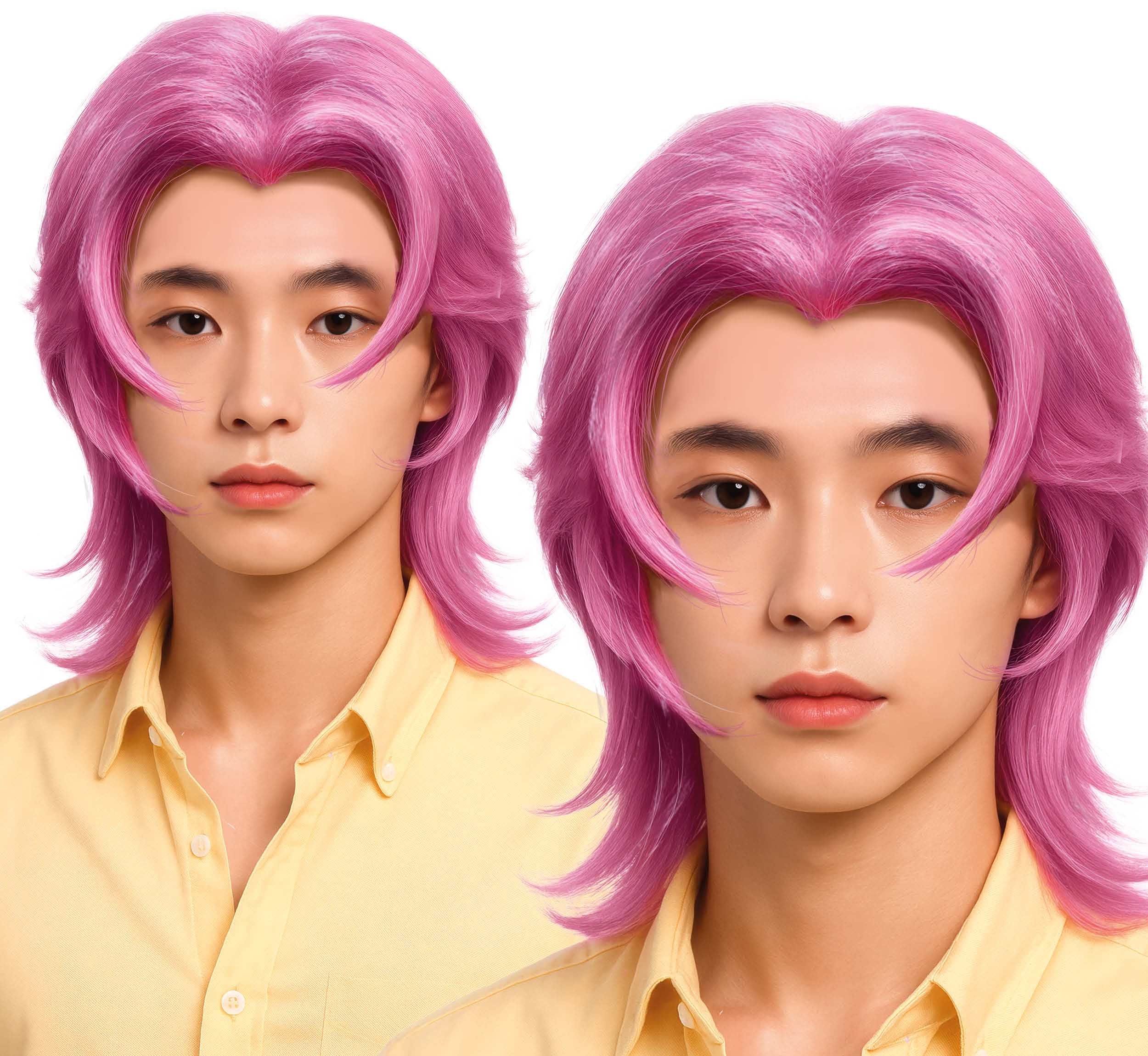 WIG K POP ROCK PINK