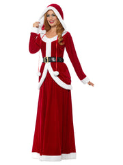 Deluxe Ms Claus Costume, Red - 1