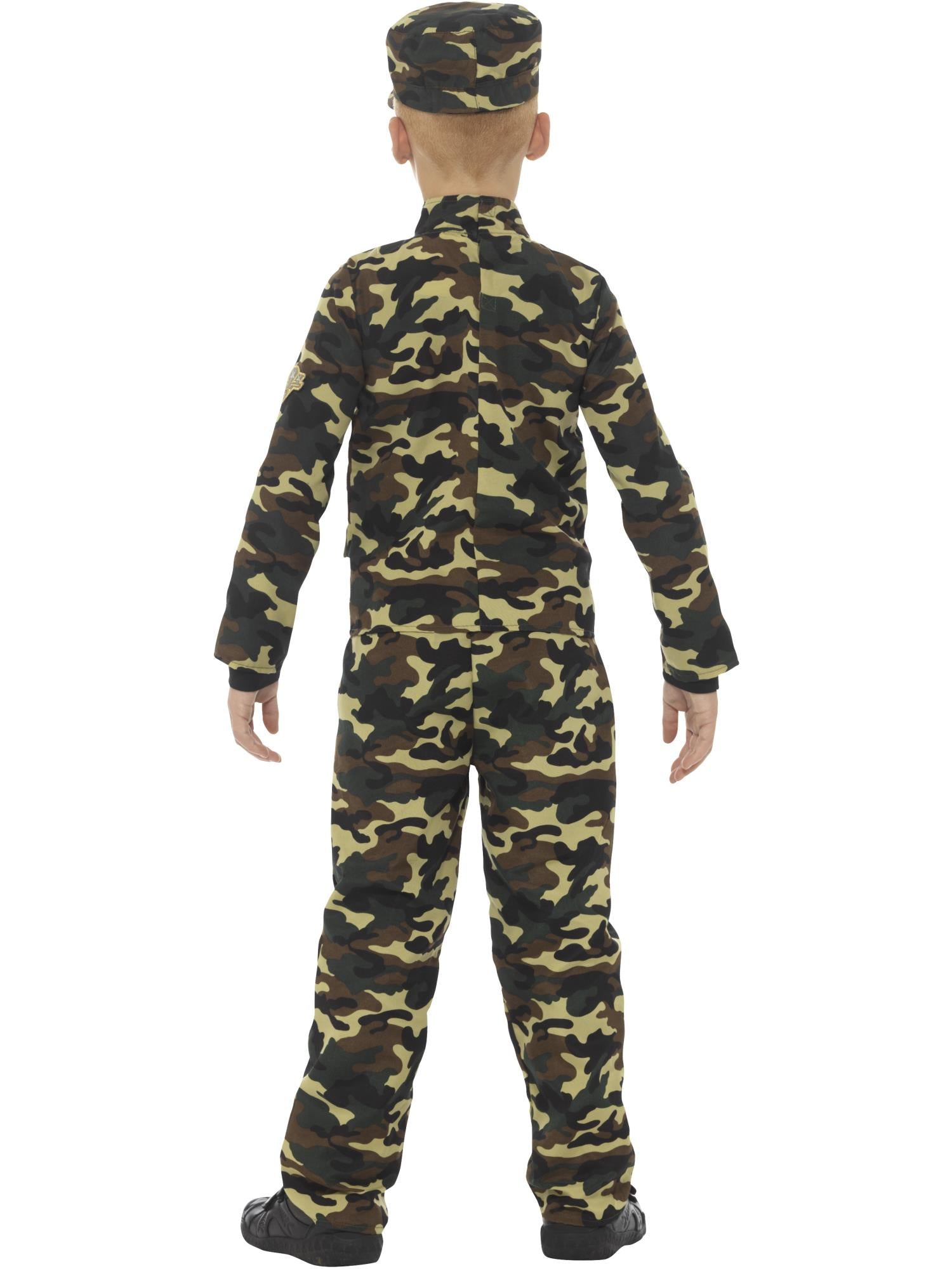 Camouflage Military Boy Costume, Green 2