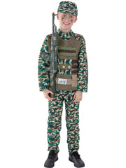 Camouflage Military Boy Costume, Green 1