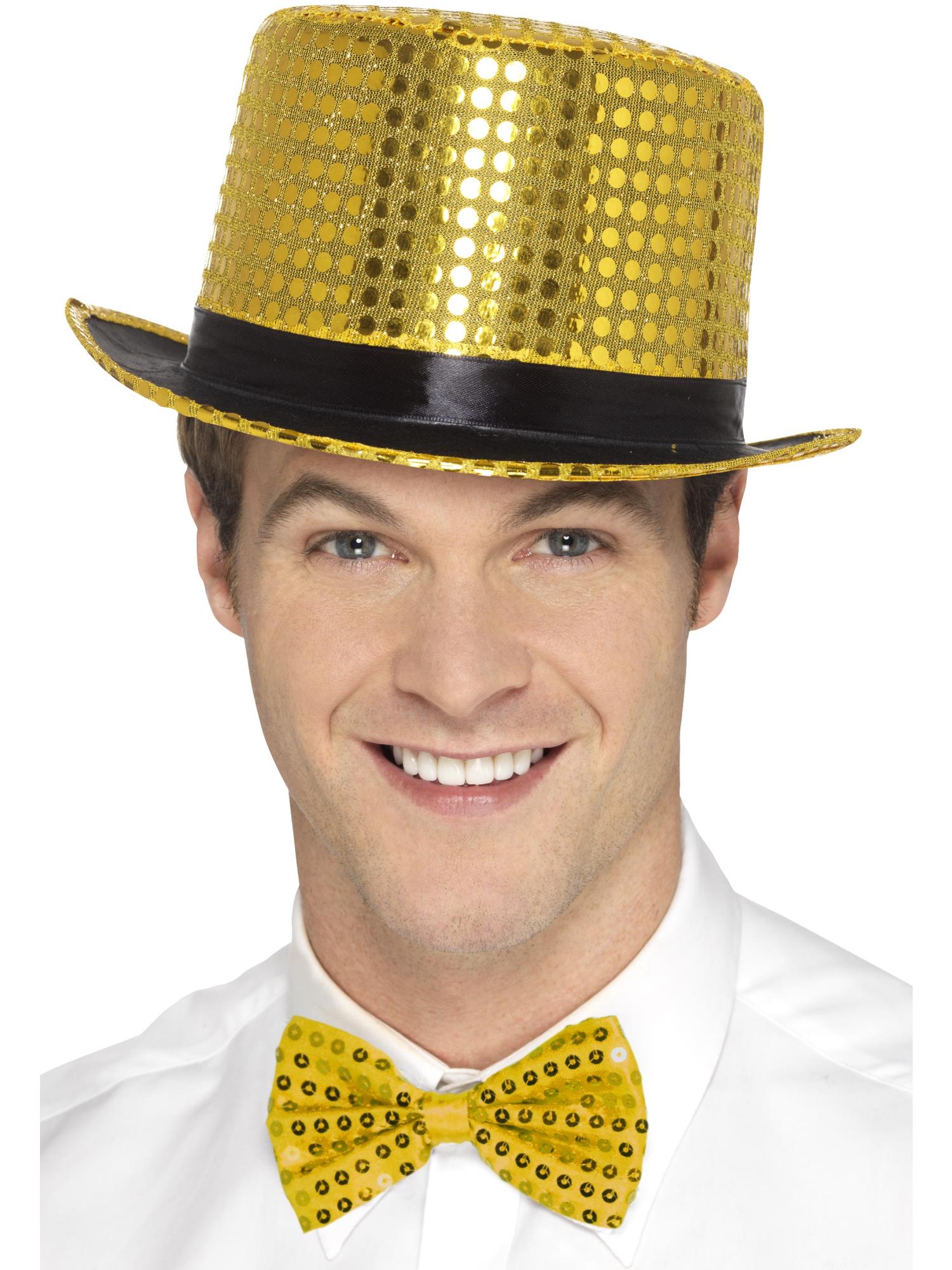 Sequin Top Hat, Gold 1