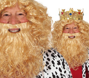 BLOND KING WIG AND BEARD (BOX CONTAINER)