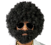 AFRO WIG WITH BLACK BEARD (BOX CONTAINER