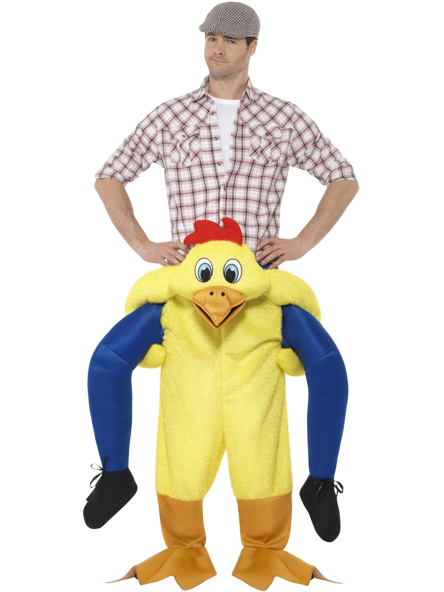 Piggyback Chicken Costume, Yellow 1