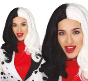BLACK & WHITE LONG WIG (BOX CONTAINER)