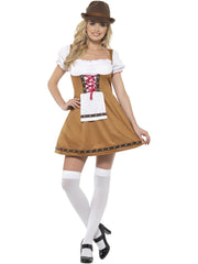 Bavarian Beer Maid Costume, Brown 1