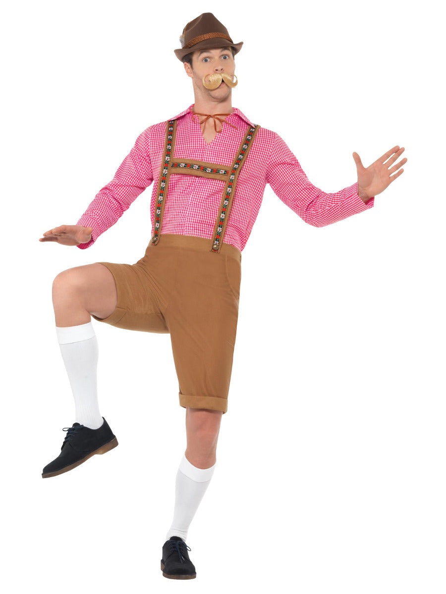 Mr Bavarian Costume, Red & Brown - 5