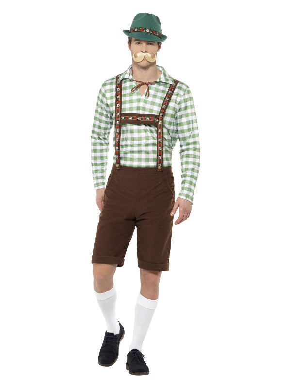 Alpine Bavarian Costume, Green & Brown - 2