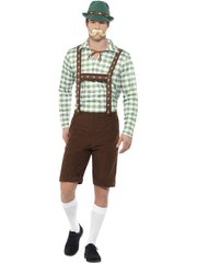 Alpine Bavarian Costume, Green & Brown 1