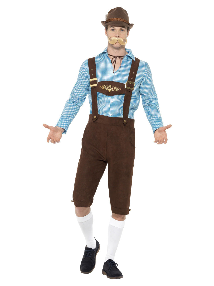 Beer Fest Costume, Blue & Brown - 1