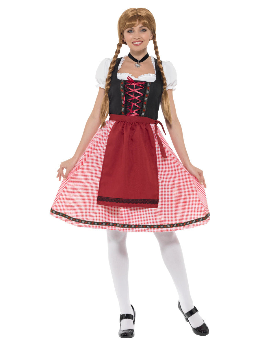 Bavarian Tavern Maid Costume, Red & Black - 5
