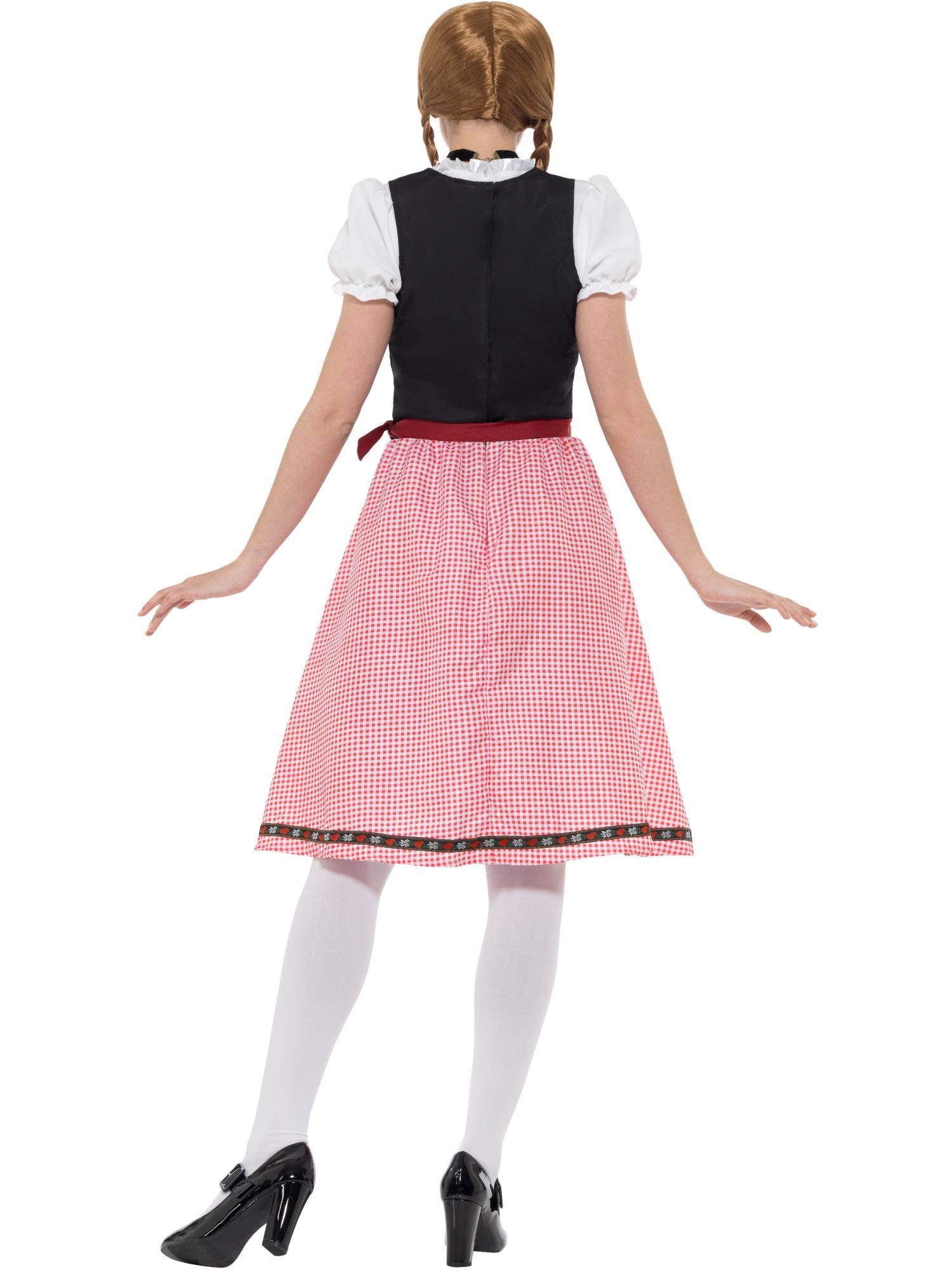 Bavarian Tavern Maid Costume, Red & Black 2